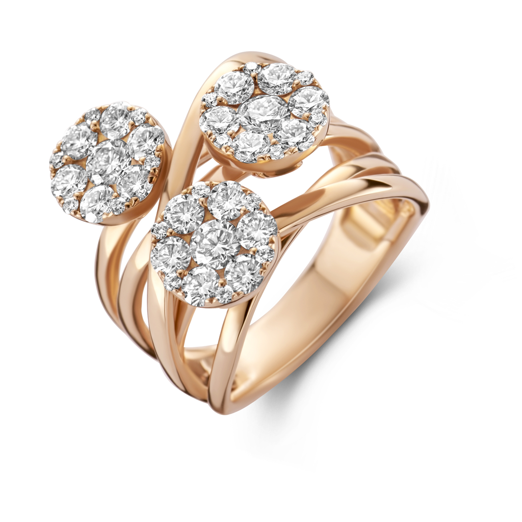 Ring Pink Gold set with Diamonds