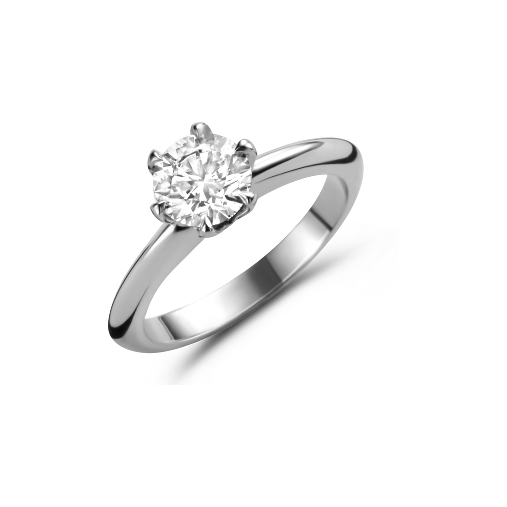 Ring solitaire White Gold set with Brillant