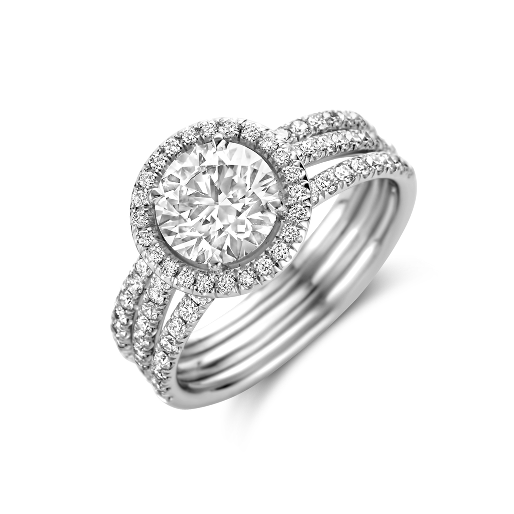 Solitaire  White Gold set With 1.5crt Diamant
