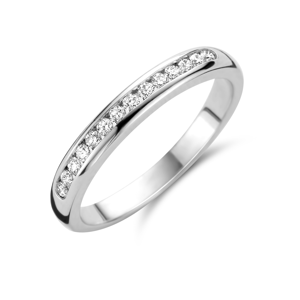 wedding band white gold with Diamonds