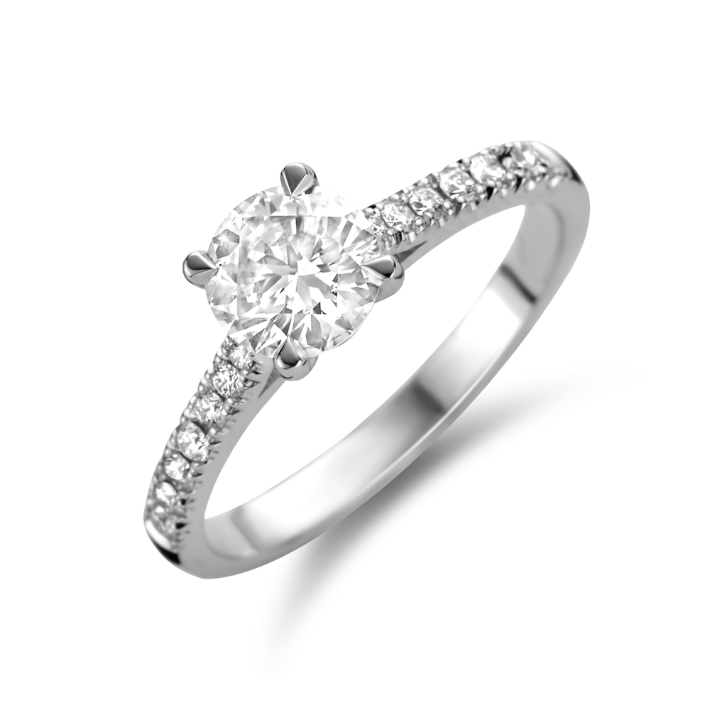 solitaire in White Gold