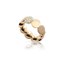 Luce Full Moon Ring in Pink Gold with Diamonds