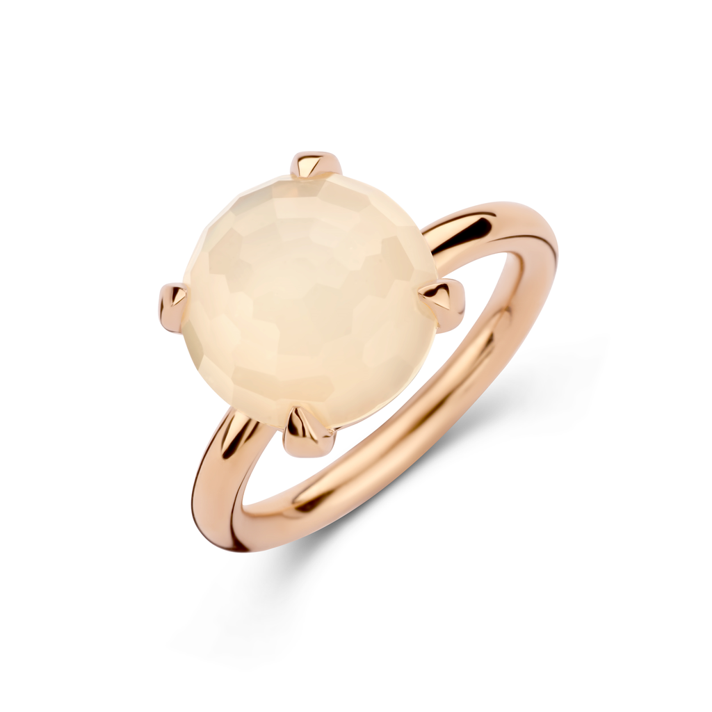 Catch Ring with Lemon Quartz Cabochon