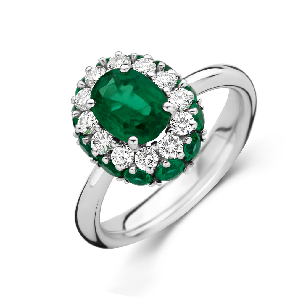 Ring art deco emerald