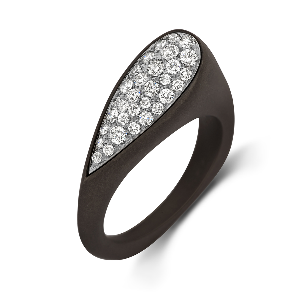 Titanium with White Gold and Diamonds