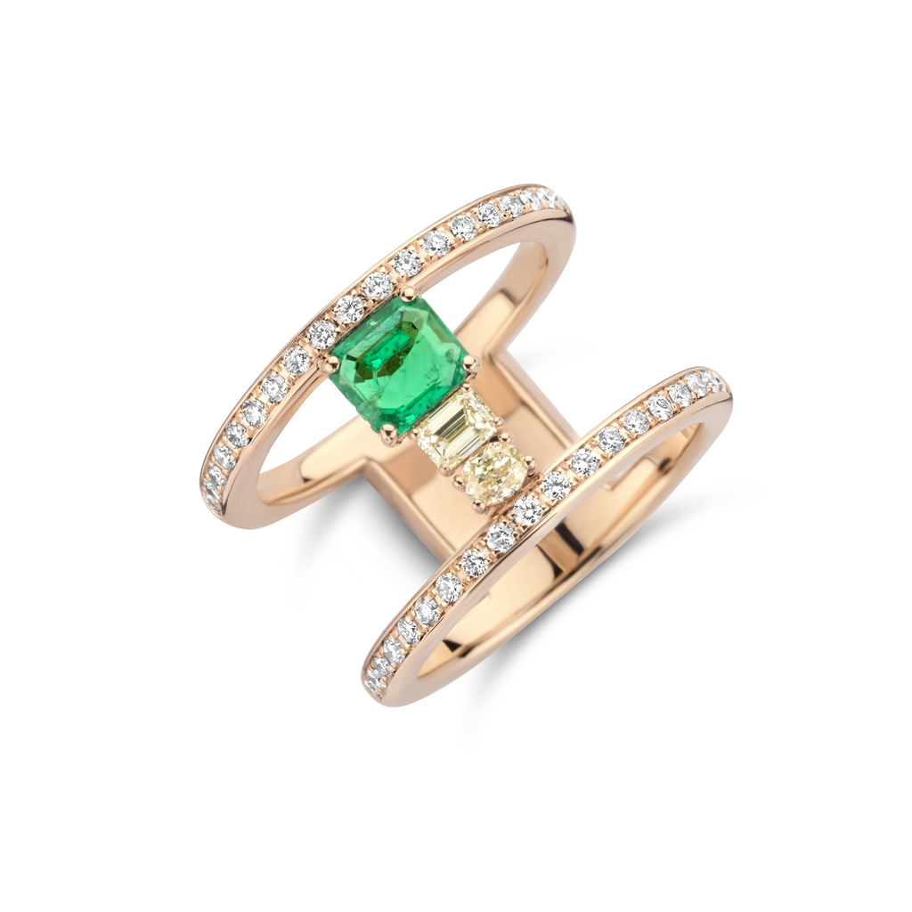 Emerald and Diamond Ring