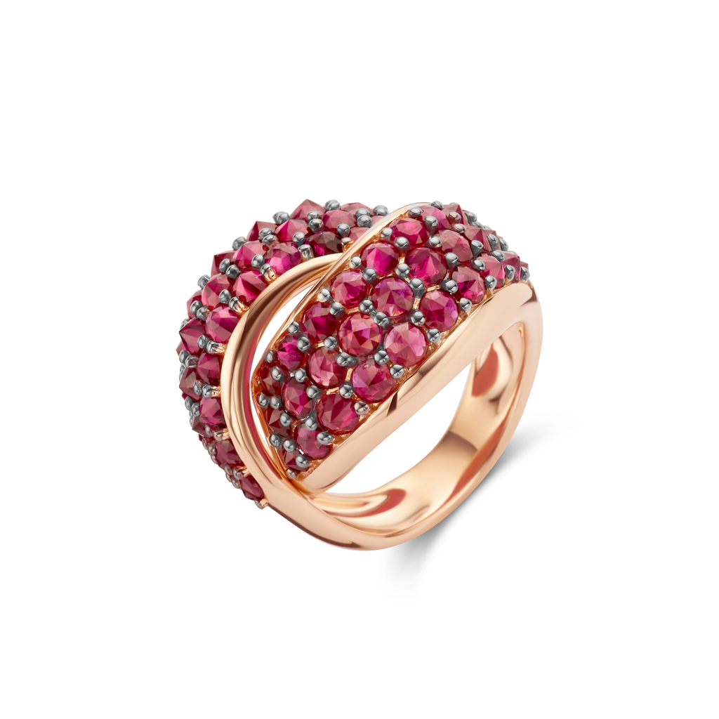 Fragranze ring with rubies