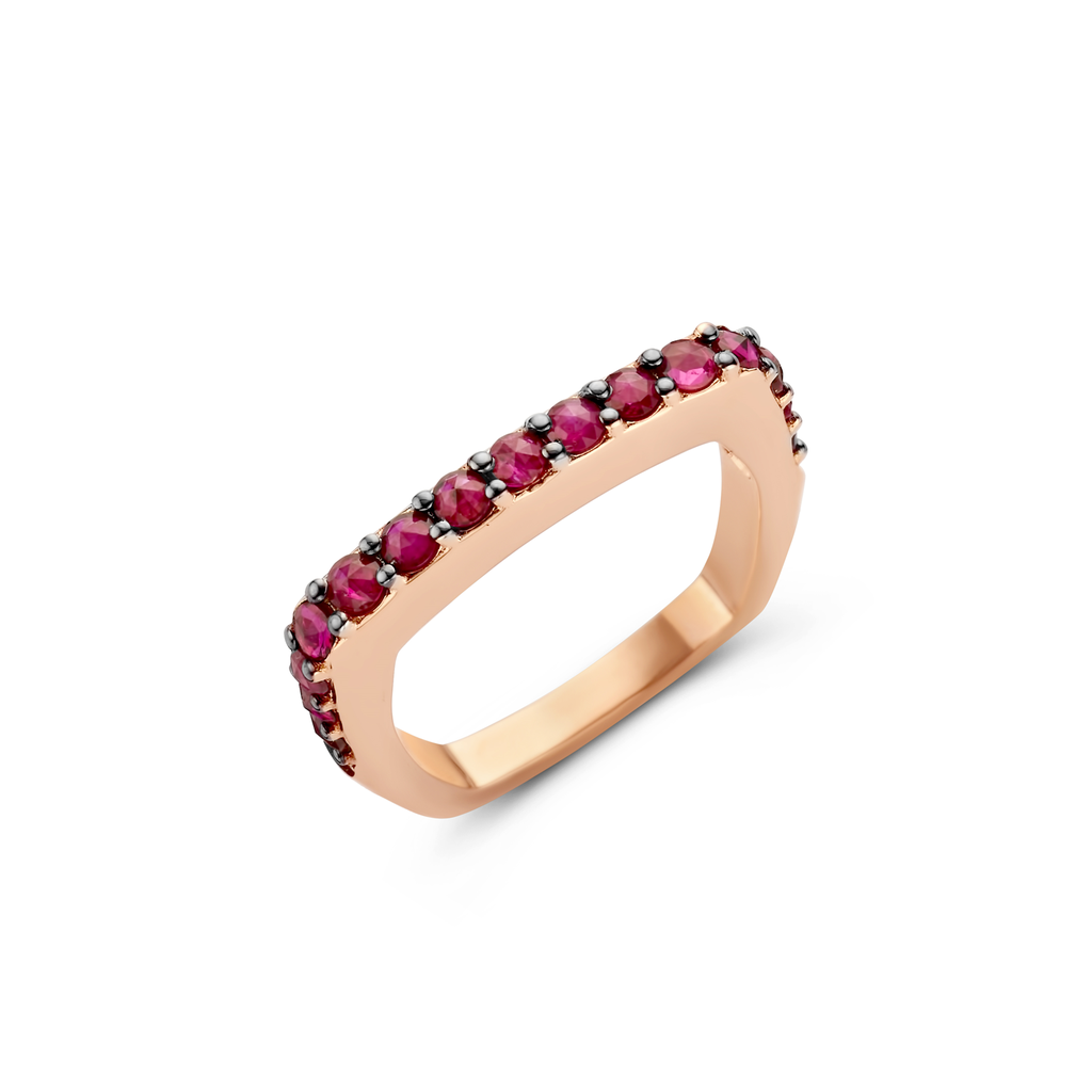 Fragranze ring with rubies