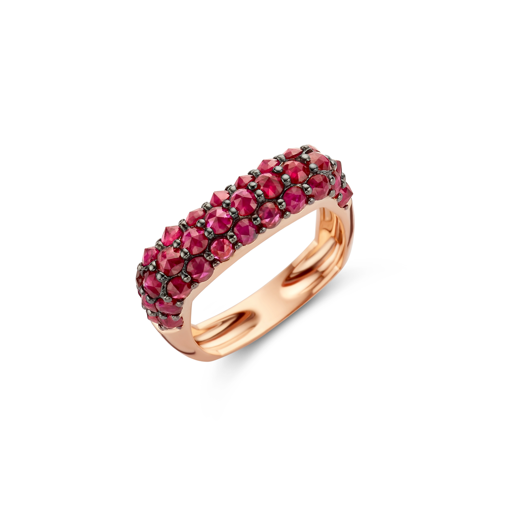 Fragranze ring with rubies