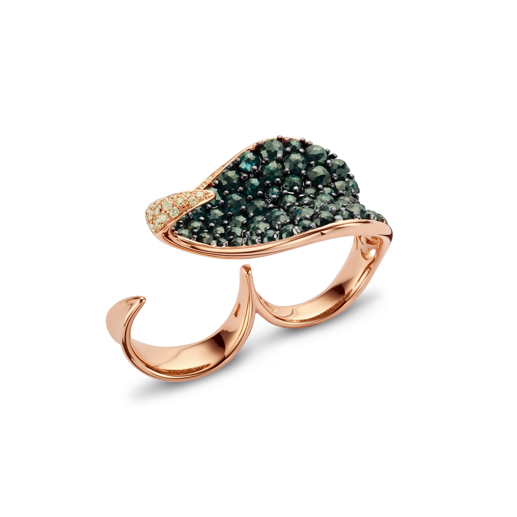Ninfea ring with diamonds