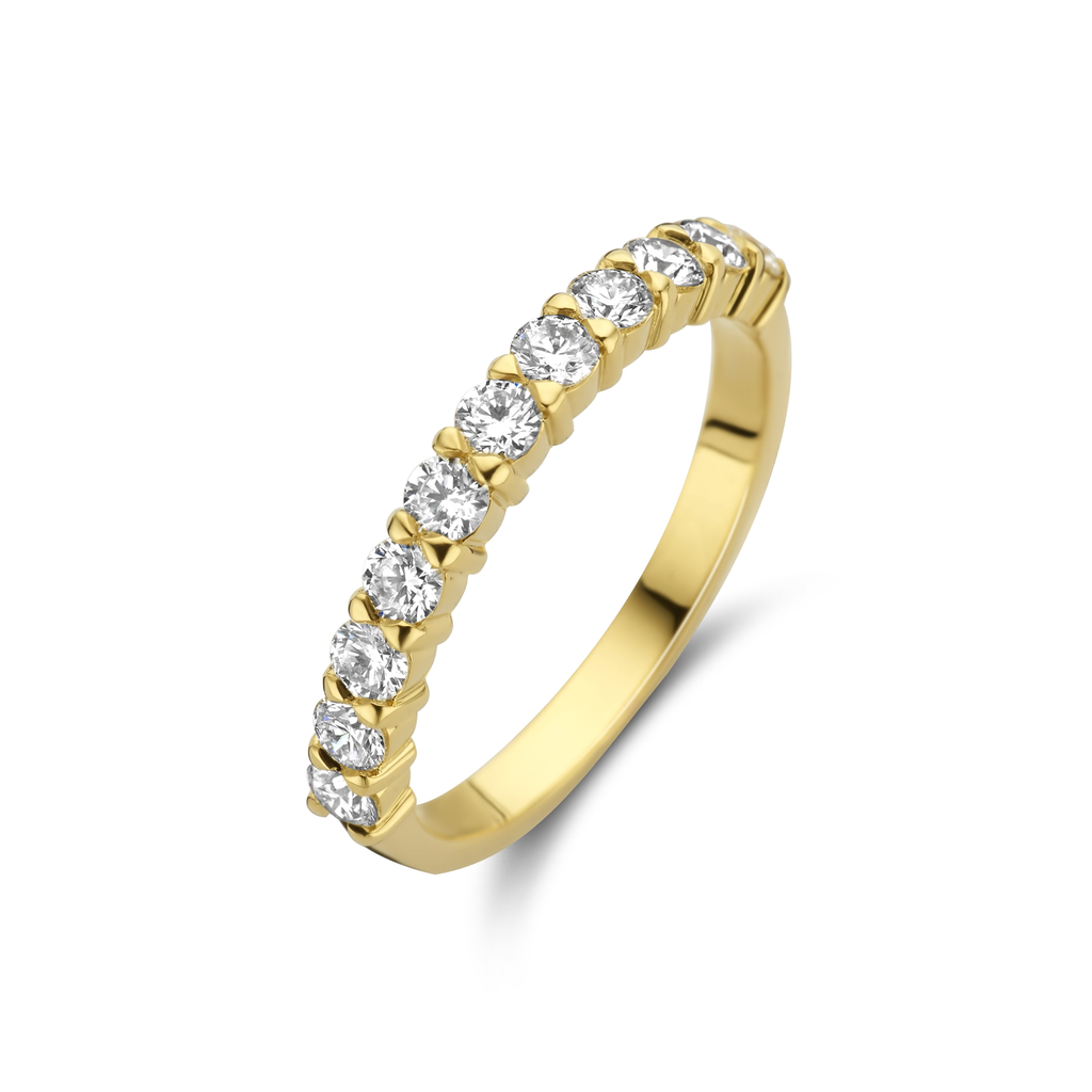 Wedding band with diamonds