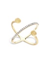 Dancing Elite ring in yellow gold with diamonds