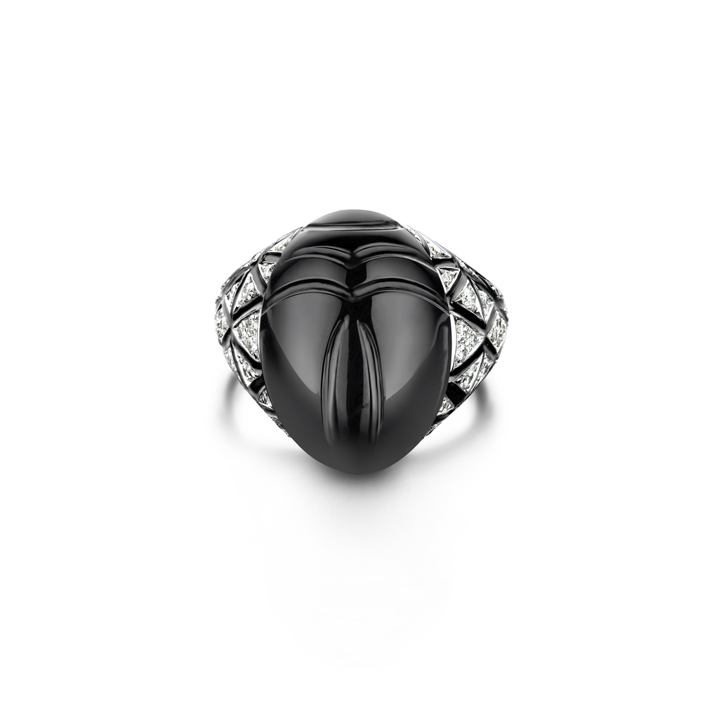 Scarab ring Onyx