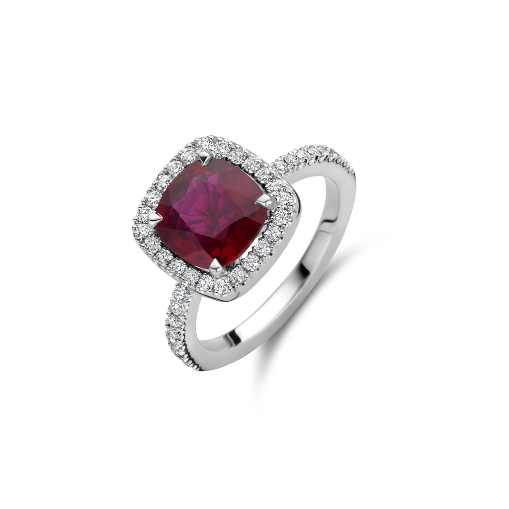 Halo ring whitegold