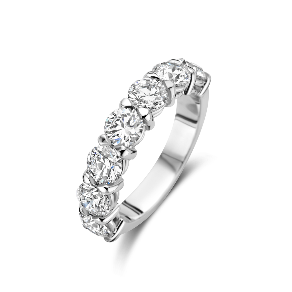 Wedding Band in White Gold set with Diamonds