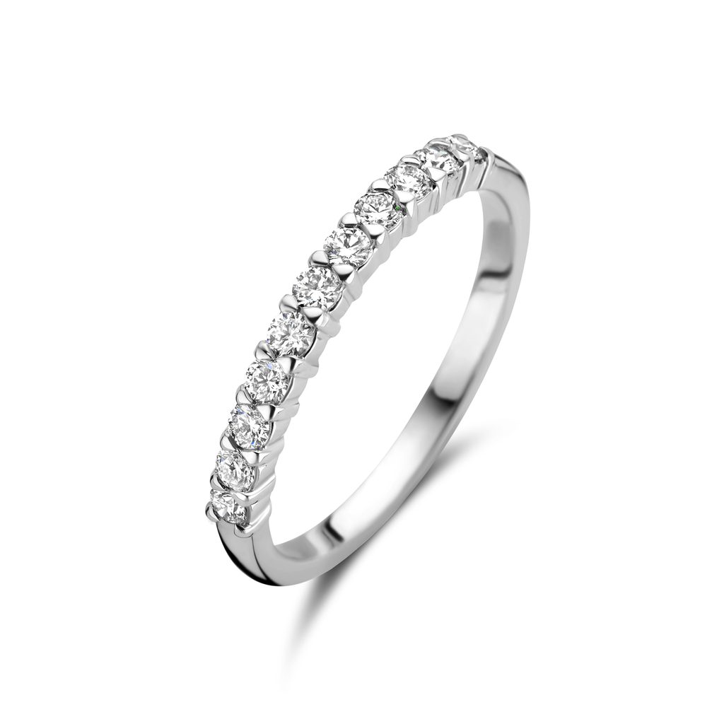 Wedding band with diamonds