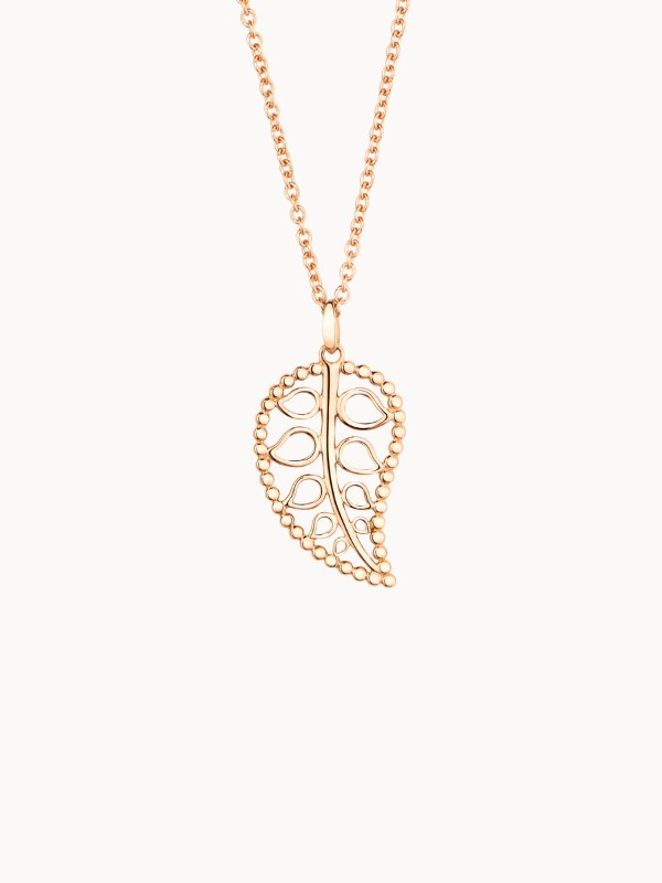 Pendant India golden Leaf large