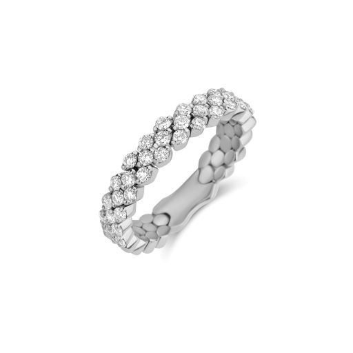 White gold ring with diamonds