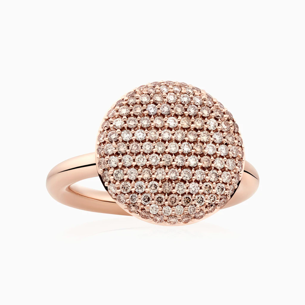 Stardust Ring in Pink Gold with Champagne Diamonds