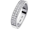 Square Wedding Band 4 mm in White Gold with Diamonds