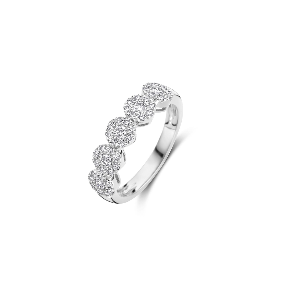 White gold ring with diamonds