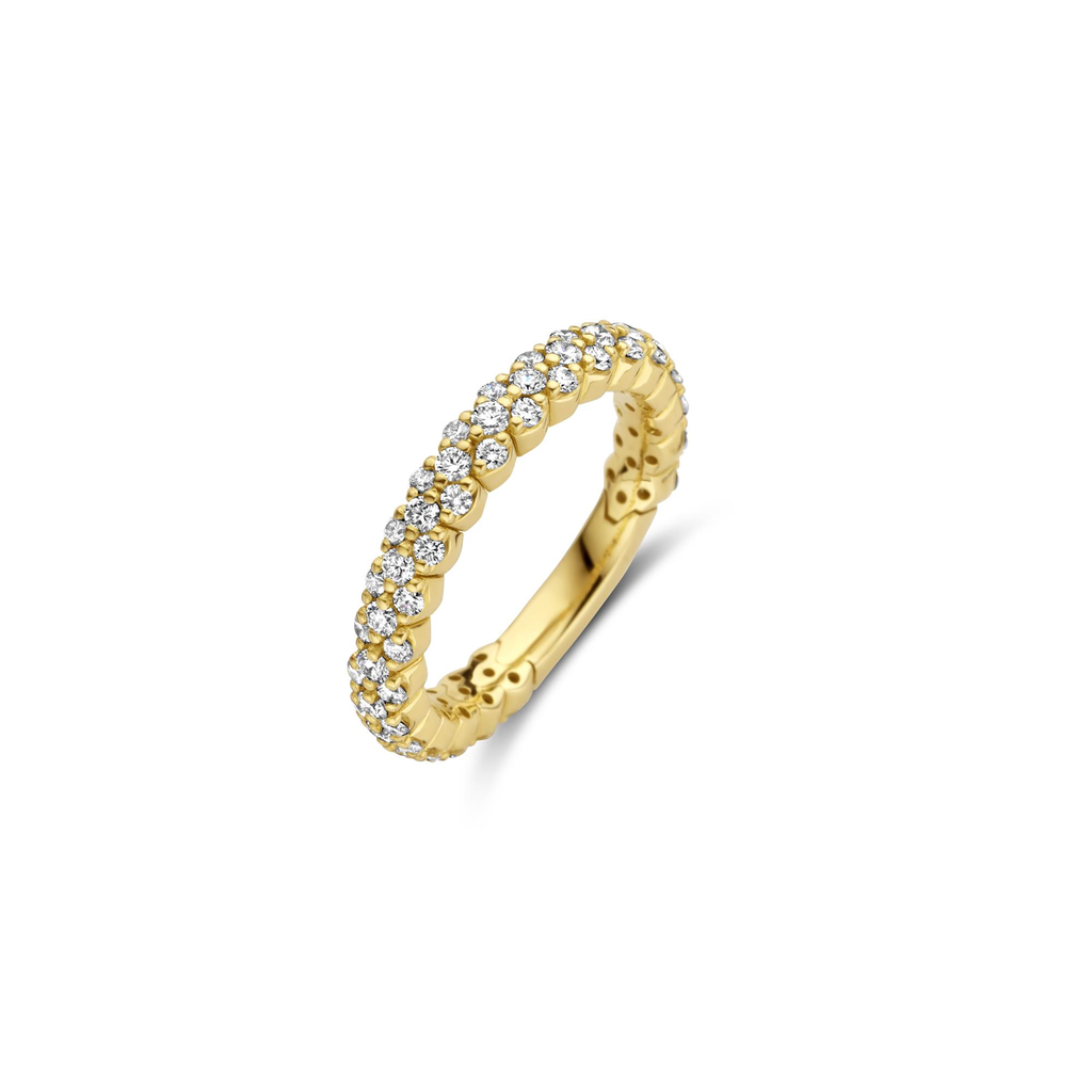 Ring in Yellow Gold set with diamonds