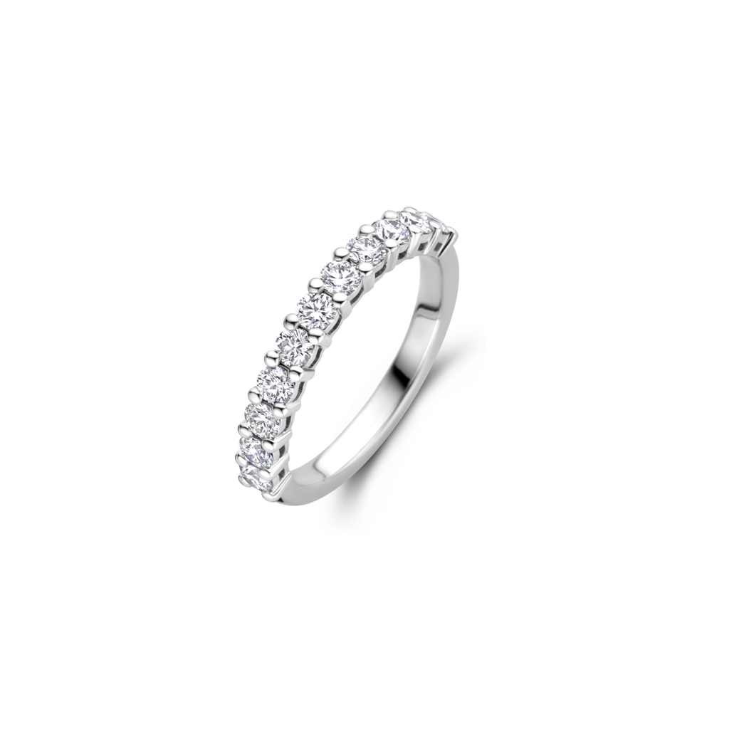 White gold ring with diamonds
