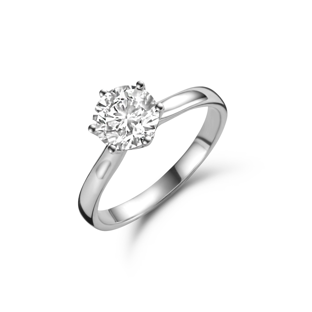 Whitegold solitaire with diamond