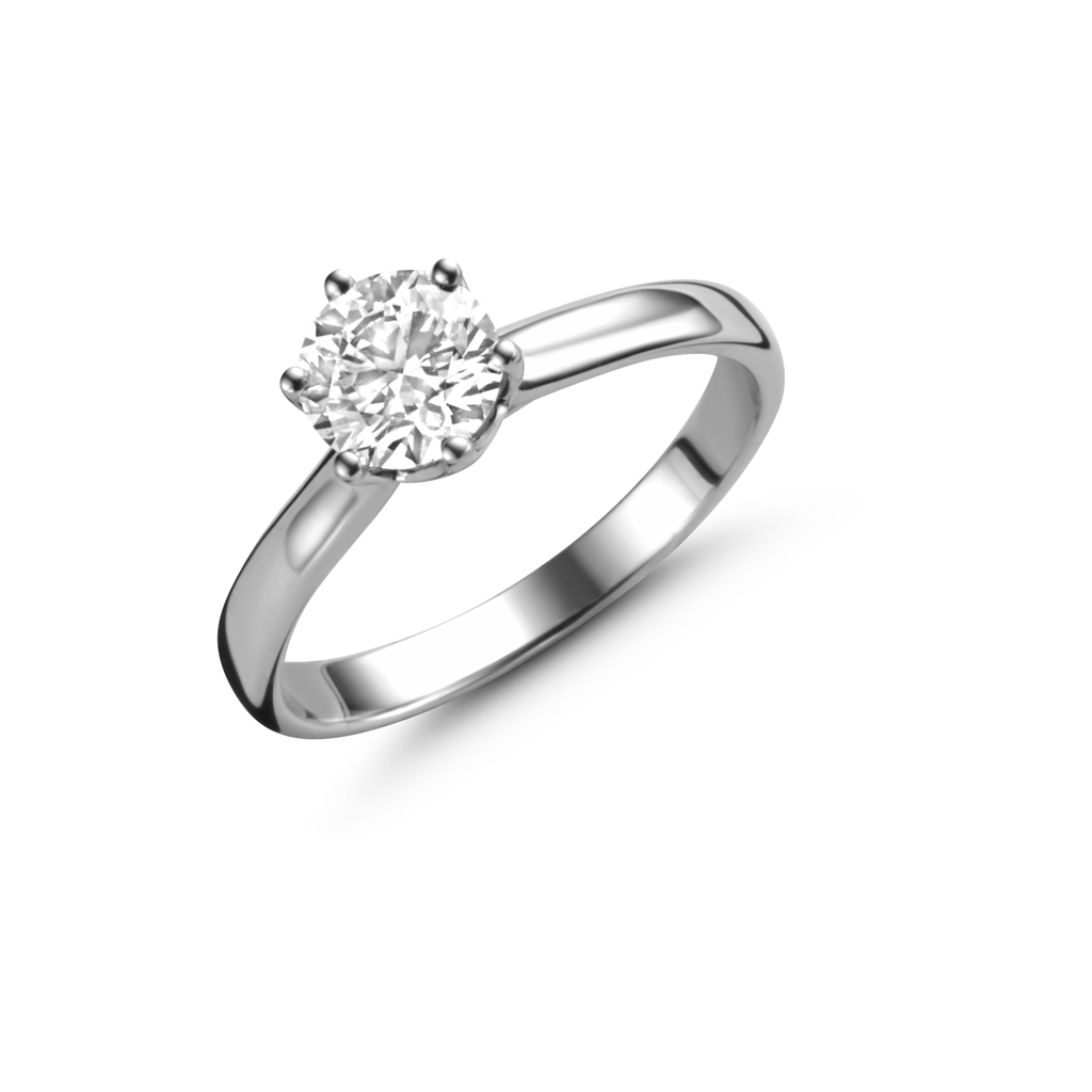 Whitegold solitaire with diamond