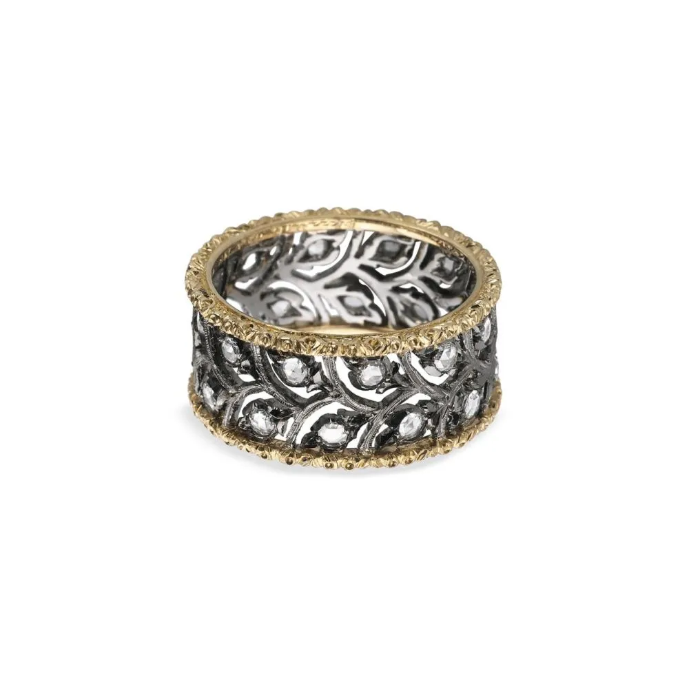 Eternelle Ramage Ring in White & Yellow Gold with Diamonds