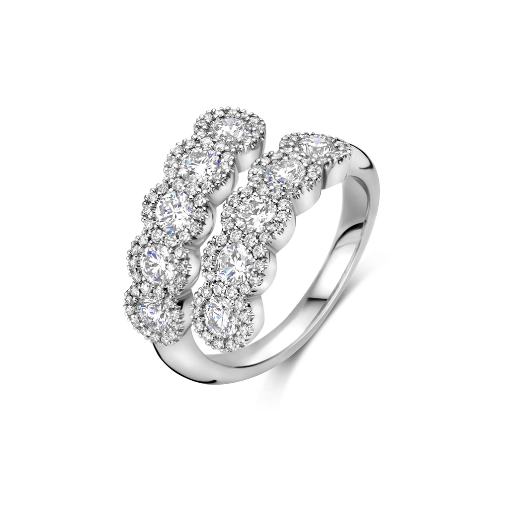 Whitegold ring with diamonds