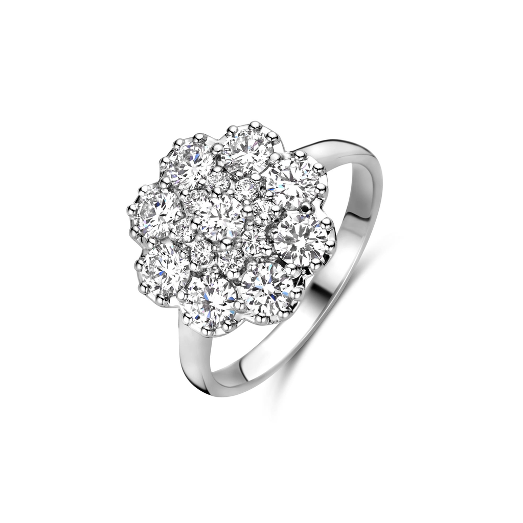 Whitegold ring with diamonds