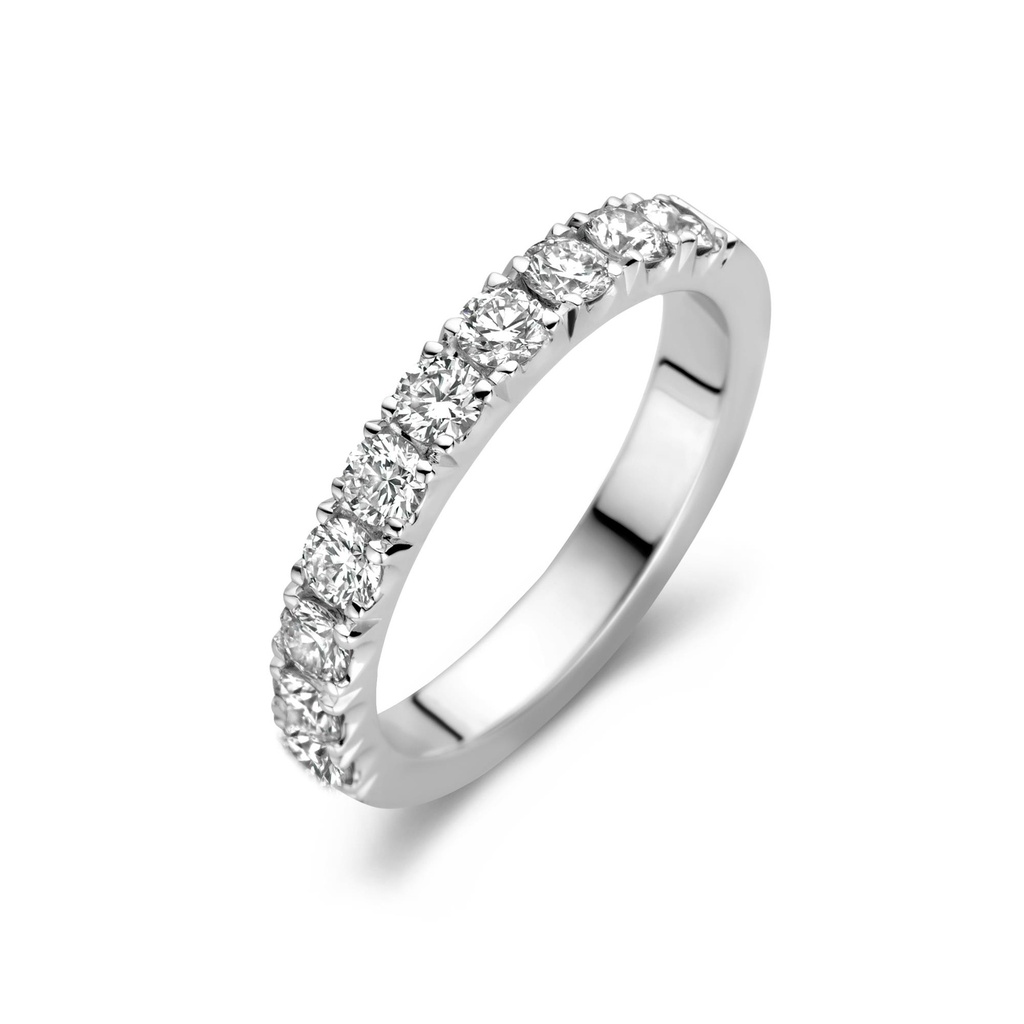 Wedding band with diamonds