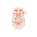 Large model Force 10 ring in pink gold and white diamonds.