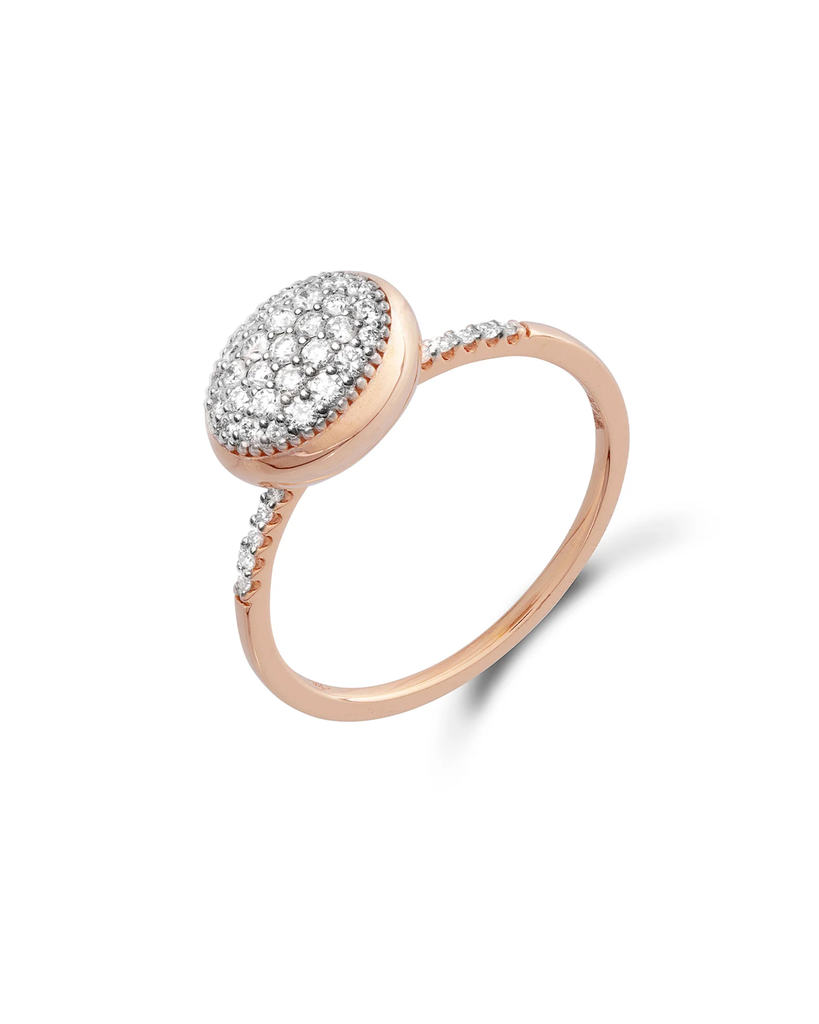 Dancing Elite Ring in Pink Gold with Diamonds