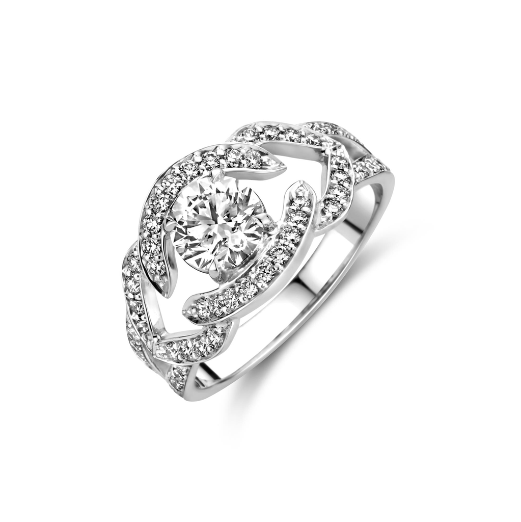 Whitegold ring with diamonds
