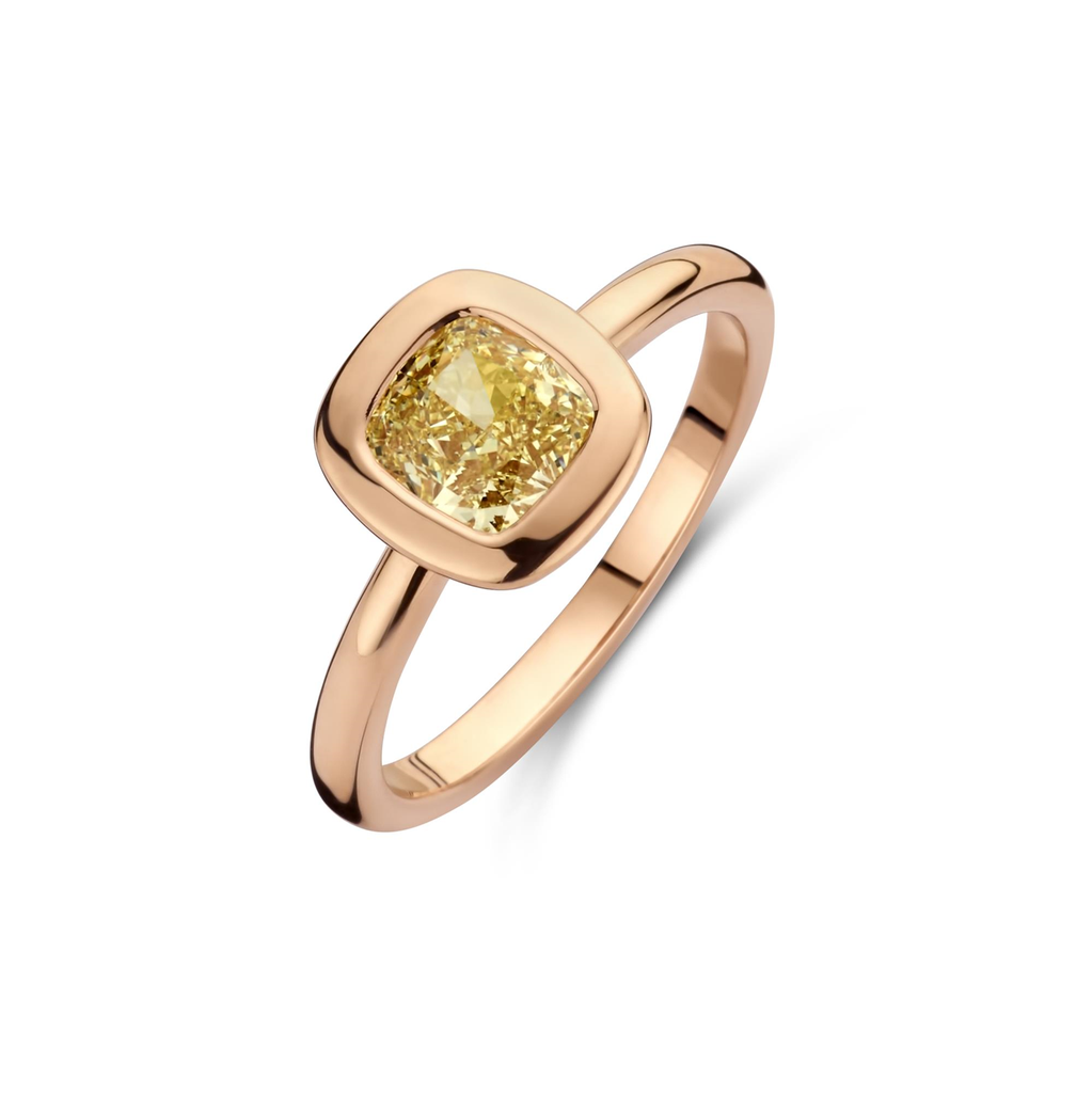 Rosegold solitaire with diamond