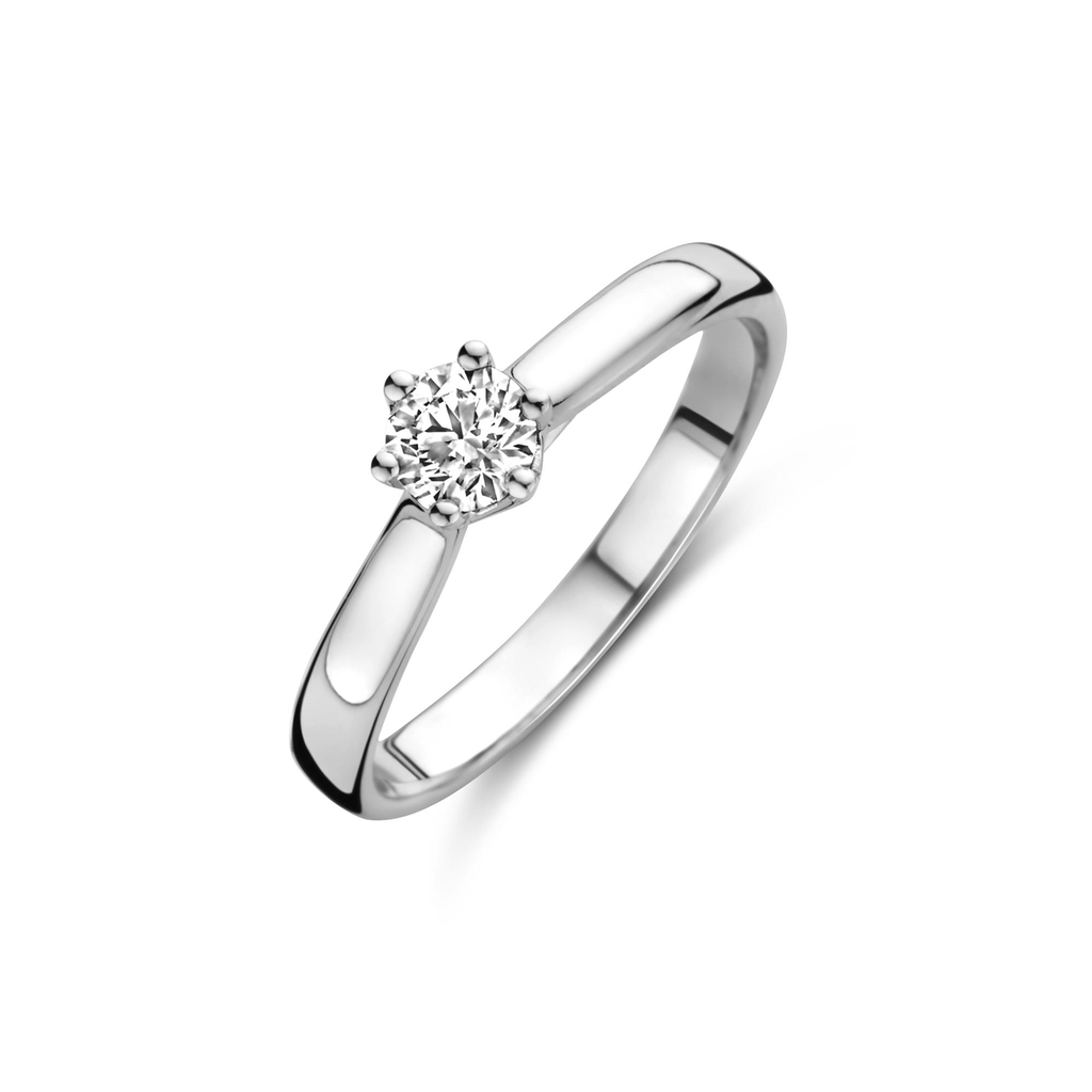 Whitegold solitaire with diamond