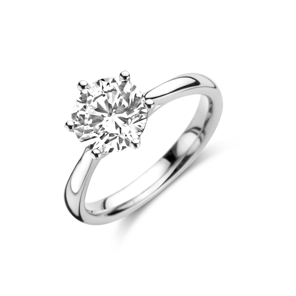 Whitegold solitaire with diamond