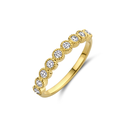 White, yellow or pink gold ring with diamonds