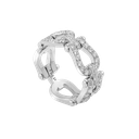 Force 10 ring Medium model in white gold with diamonds