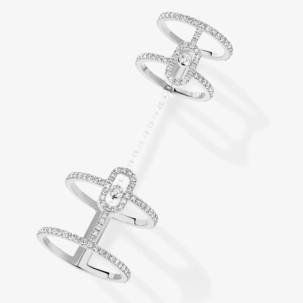 Move Uno Diamond Double Ring