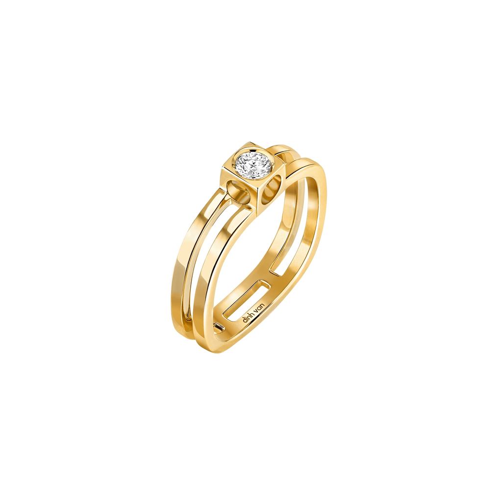 Le Cube Diamant large ring