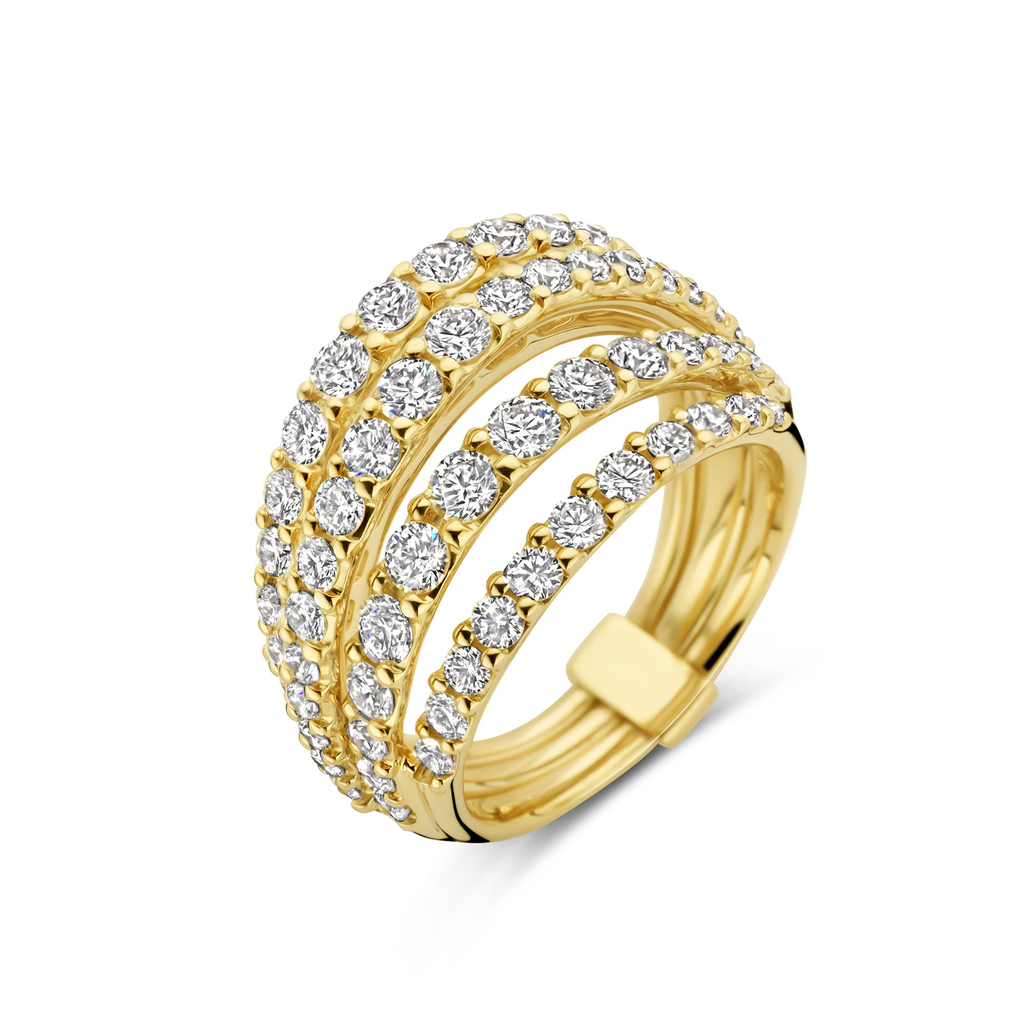 Rose gold ring with diamonds