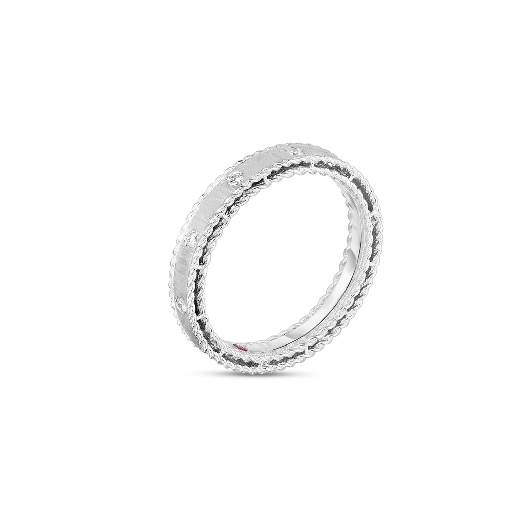 Princess Ring in White Gold with Diamonds