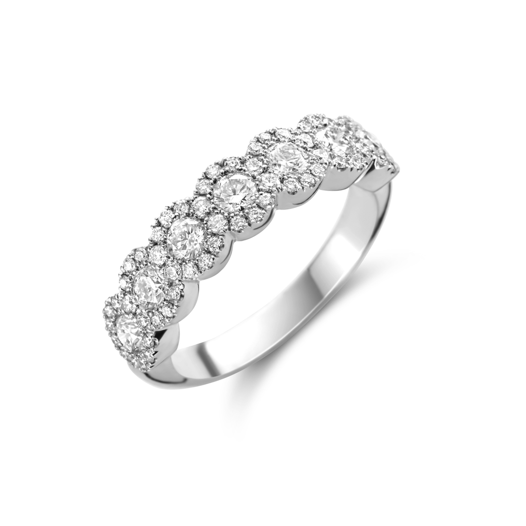 White Gold and White Diamond Ring