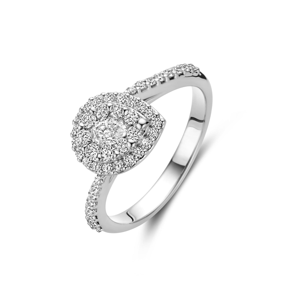 Whitegold ring with diamonds