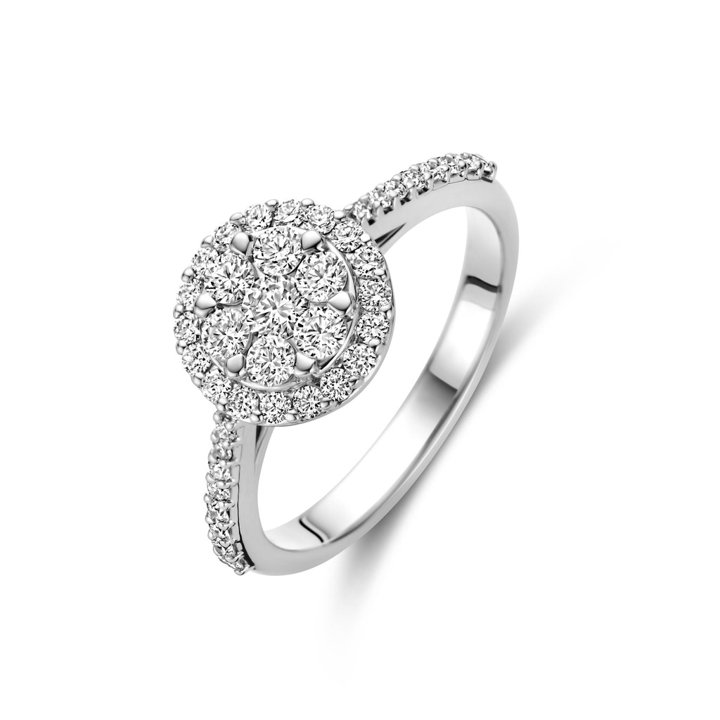 Whitegold ring with diamonds