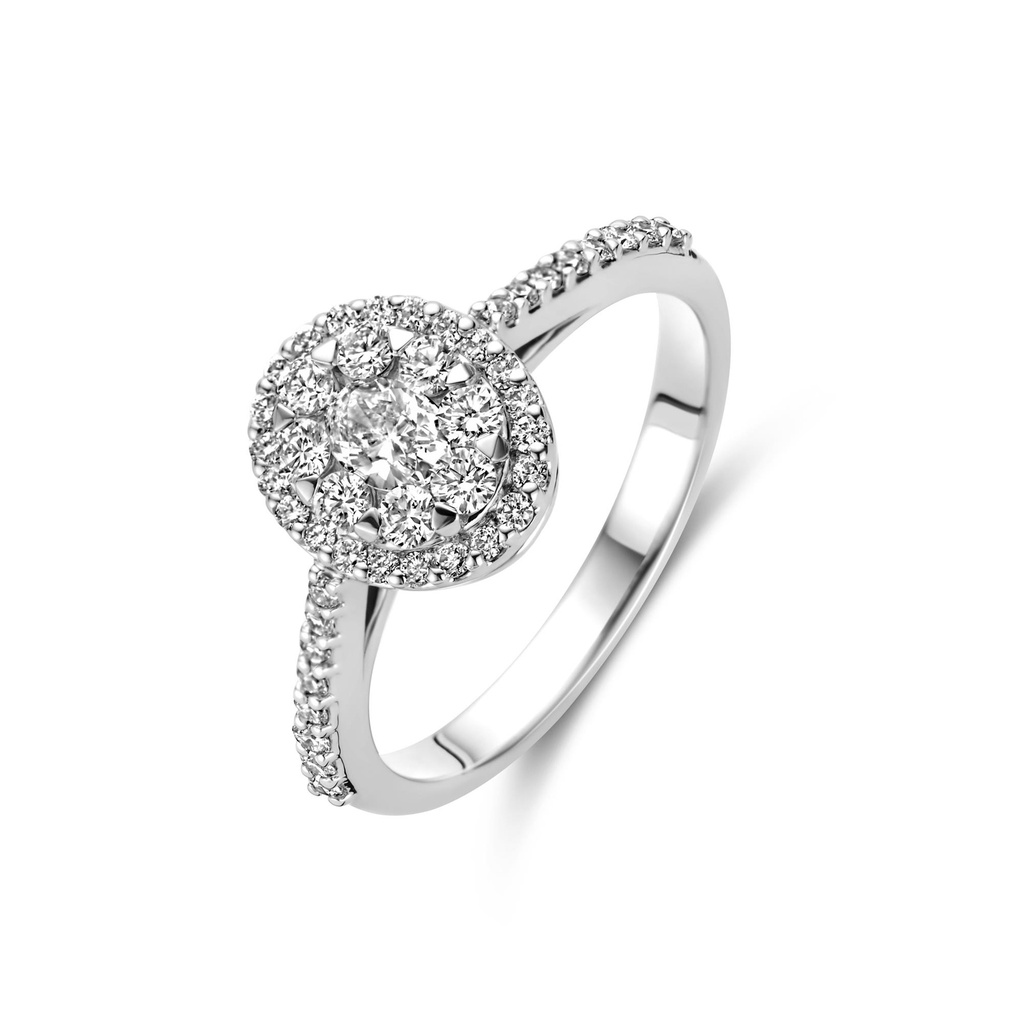 Whitegold ring with diamonds