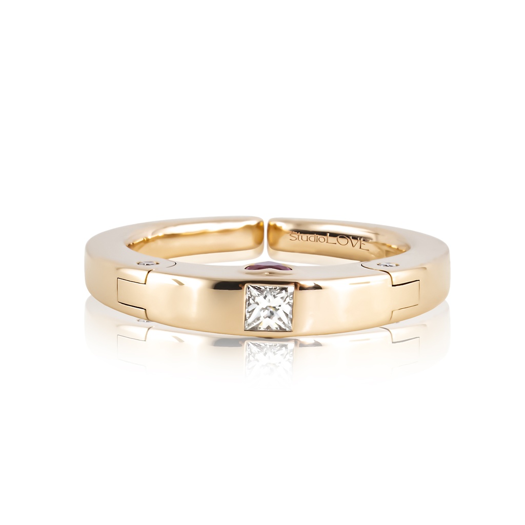 StudioLOVE Ring in Pink Gold with Diamonds & Rubies
